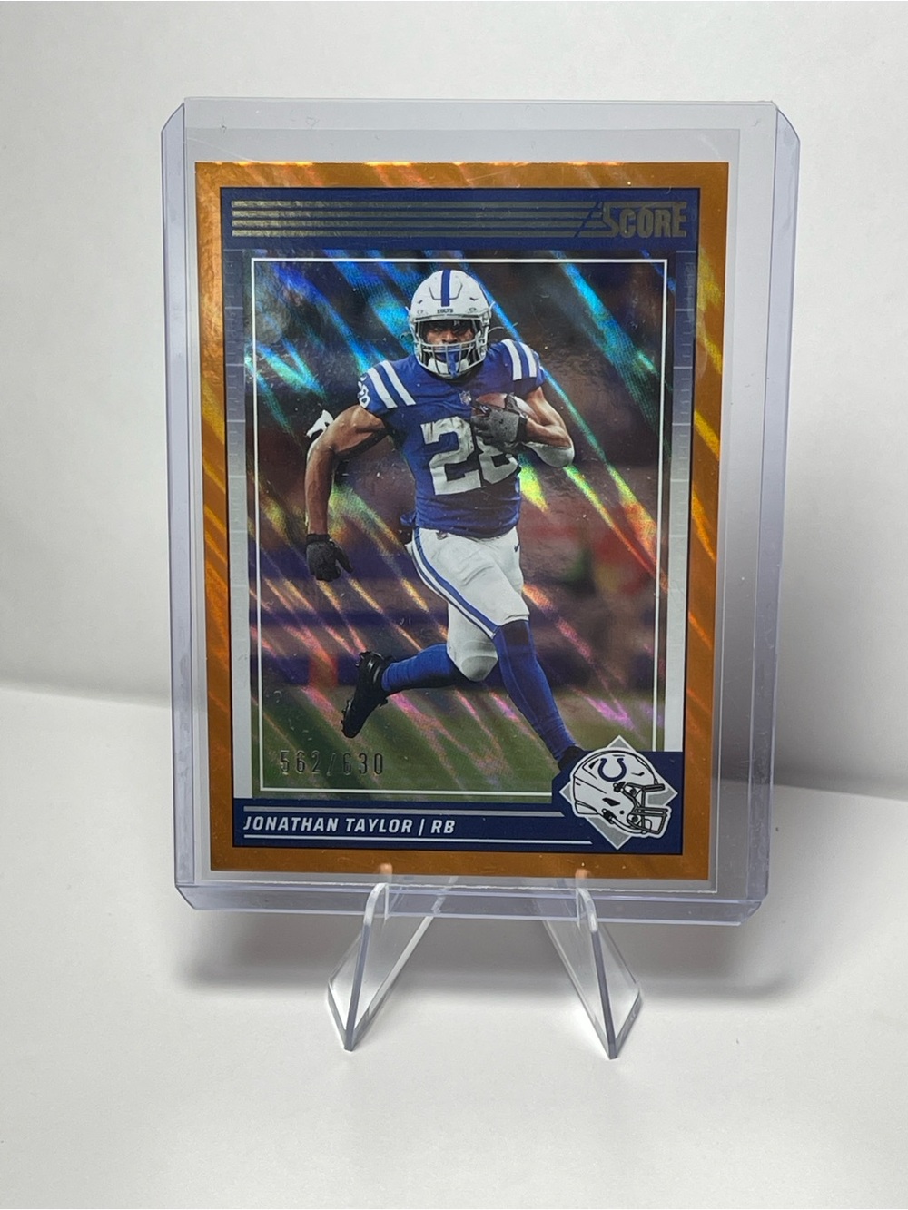 2024 Panini Score Jonathan Taylor Orange Lava parallel sports trading card